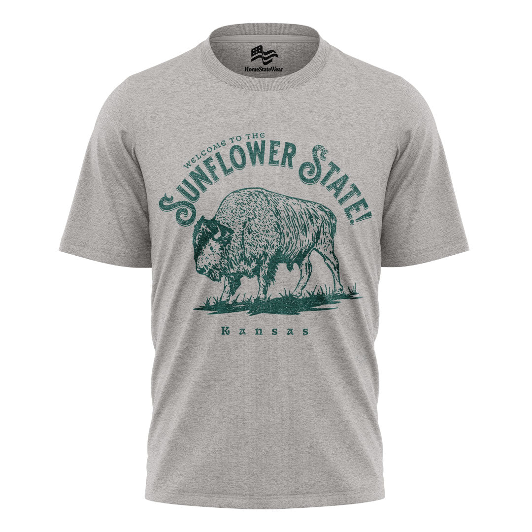 Welcome to Kansas T-Shirt | Buffalo Souvenir Tee