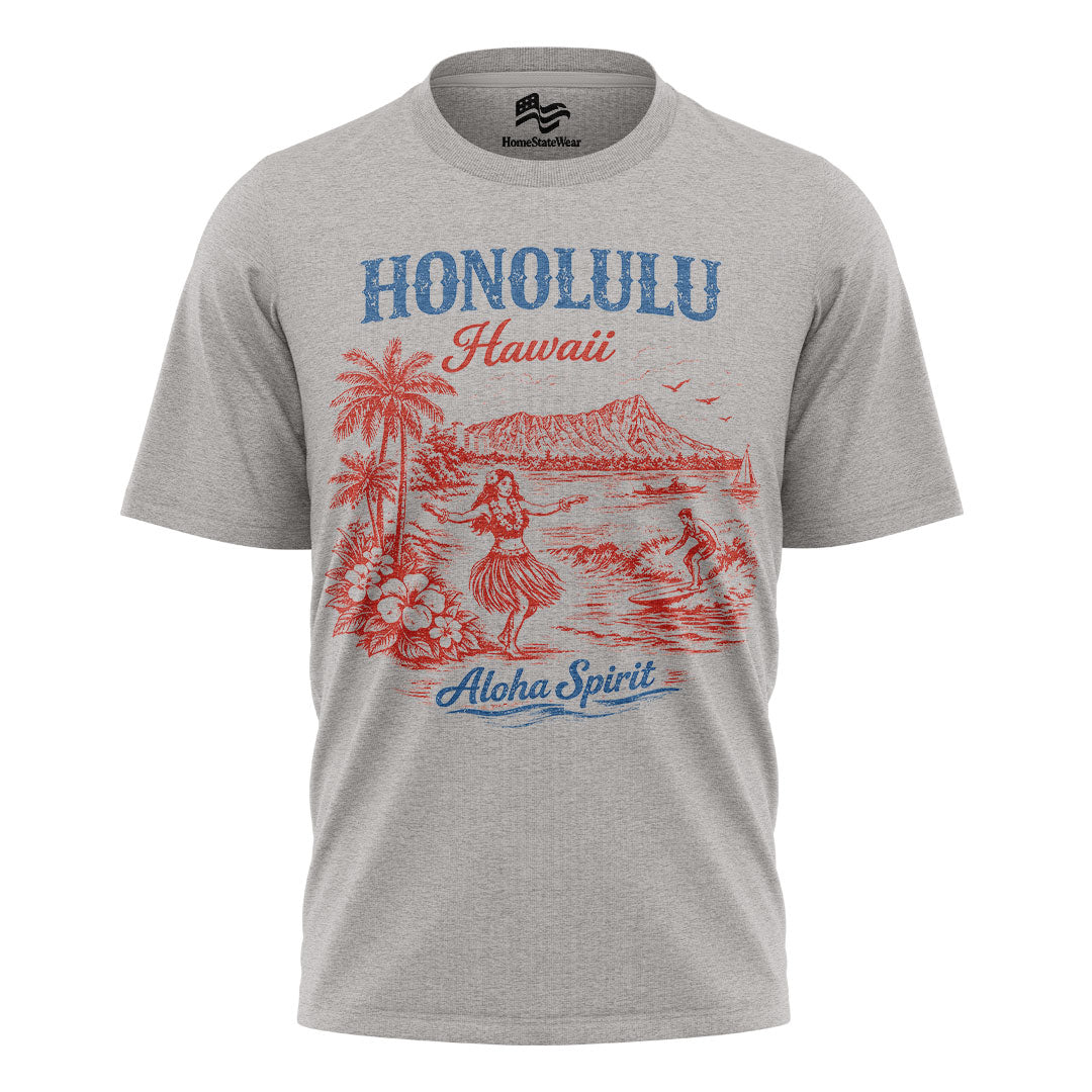 Honolulu Aloha Spirit Tee | Vintage Hawaii Surf Shirt