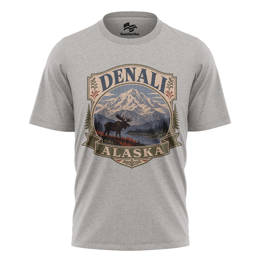 Denali Alaska Vintage T-Shirt | National Park Wildlife Travel Tee