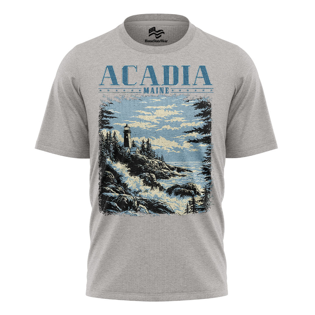 Acadia National Park Comfort Colors Tee | Maine Lighthouse Shirt