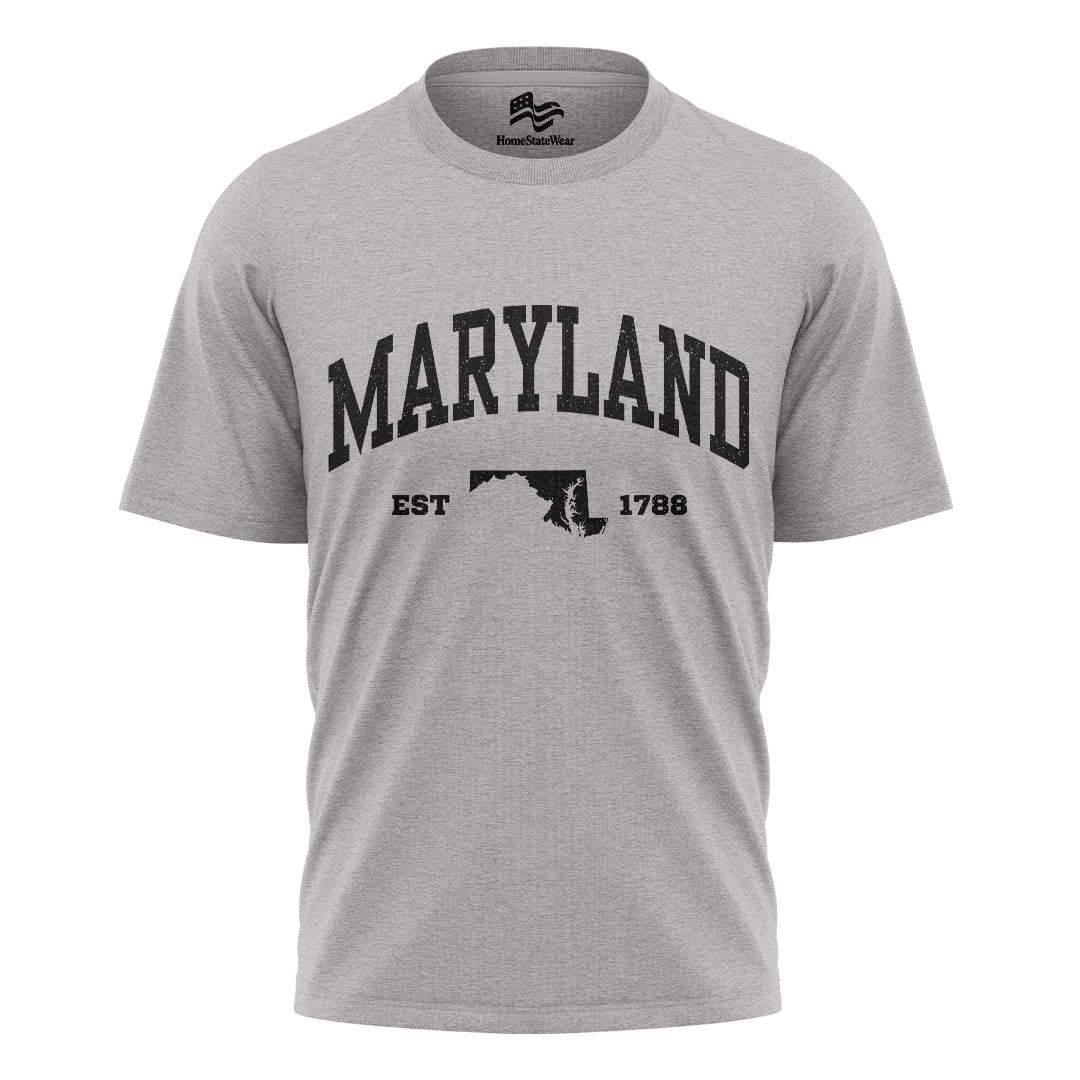 Maryland Map Comfort Colors Tee | Travel Souvenir Gift Shirt