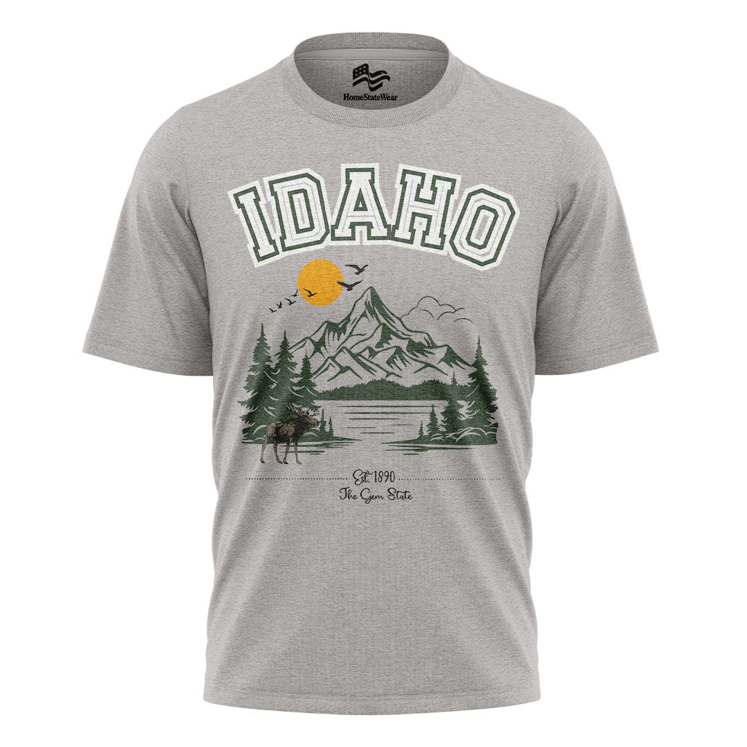 Idaho Camping T-Shirt | Gem State Hiking Travel Tee
