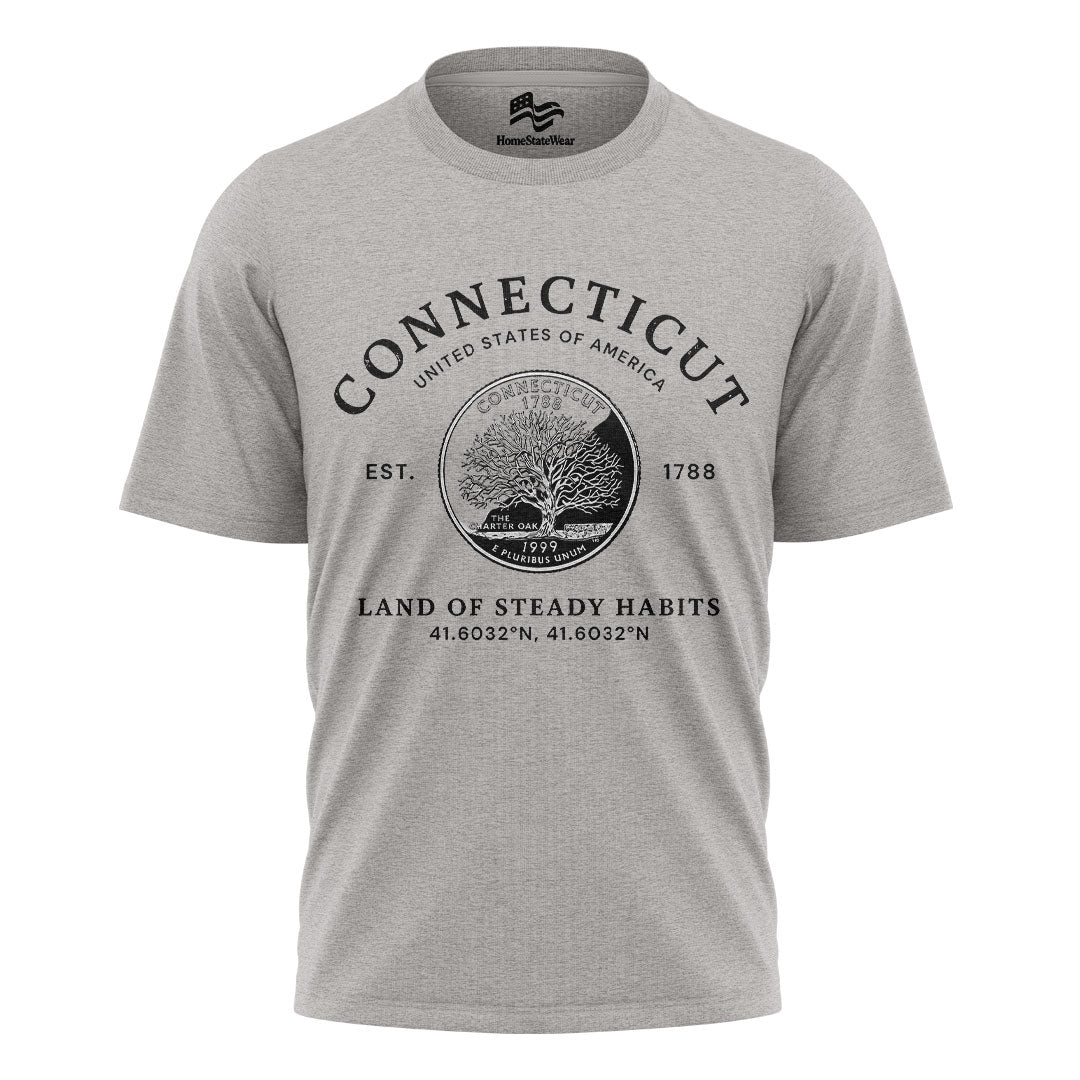 Connecticut Constitution State Tee | Vintage Souvenir Gift Shirt