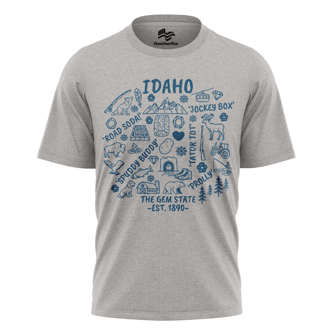Idaho Icon T-Shirt | Gem State Outdoor Graphic Tee