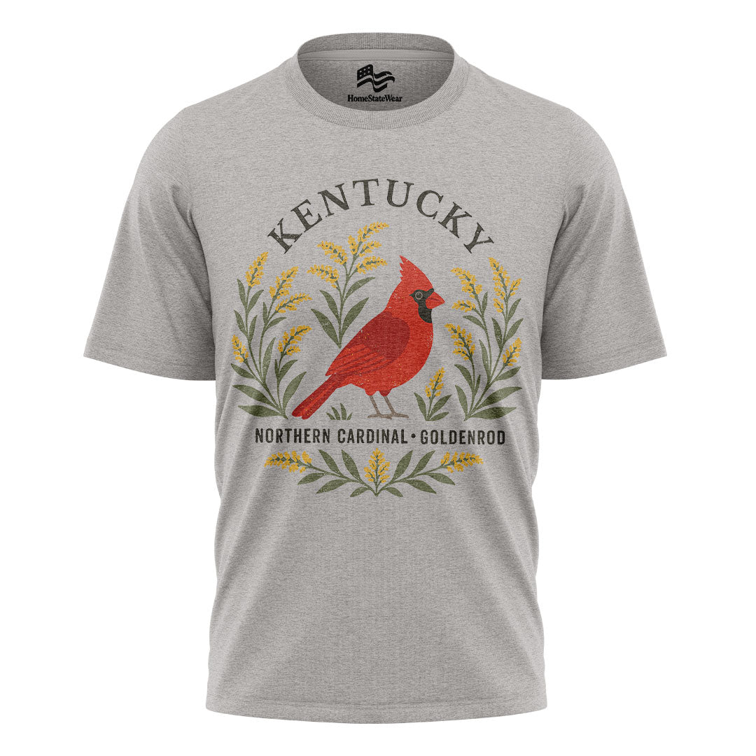 Kentucky Cardinal & Goldenrod Tee | Bird Lover Nature Shirt
