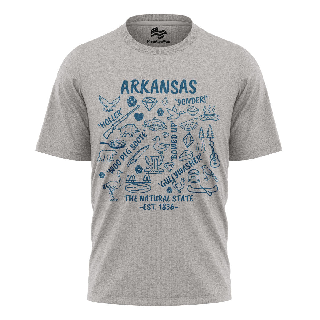 Arkansas Natural State Tee | Ozark Mountain Graphic Shirt