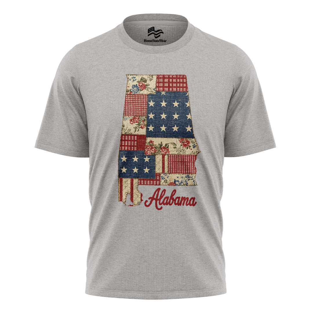 Patriotic Alabama Patchwork T-Shirt