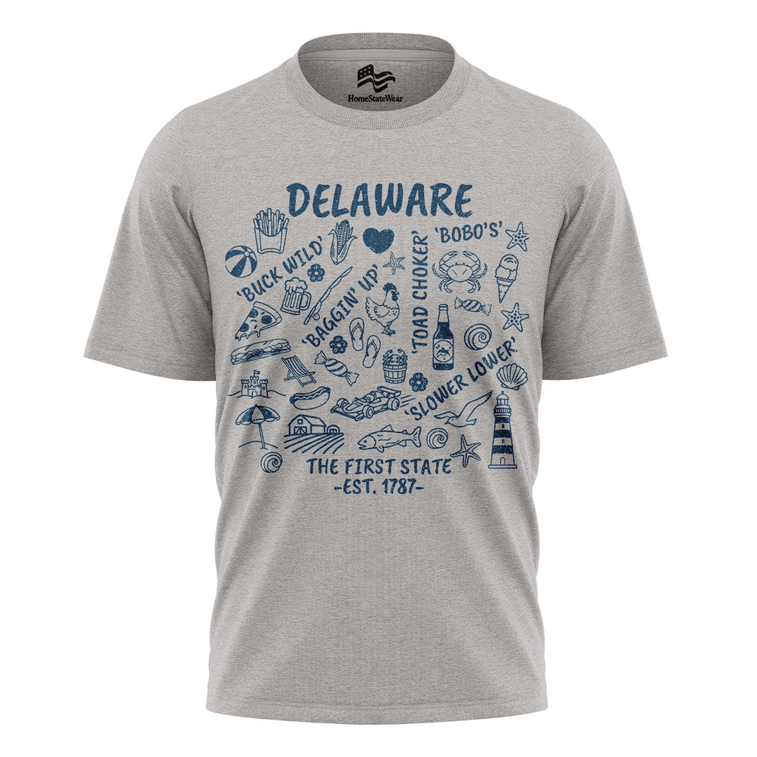 Delaware First State Graphic Tee | Coastal Travel Shirt