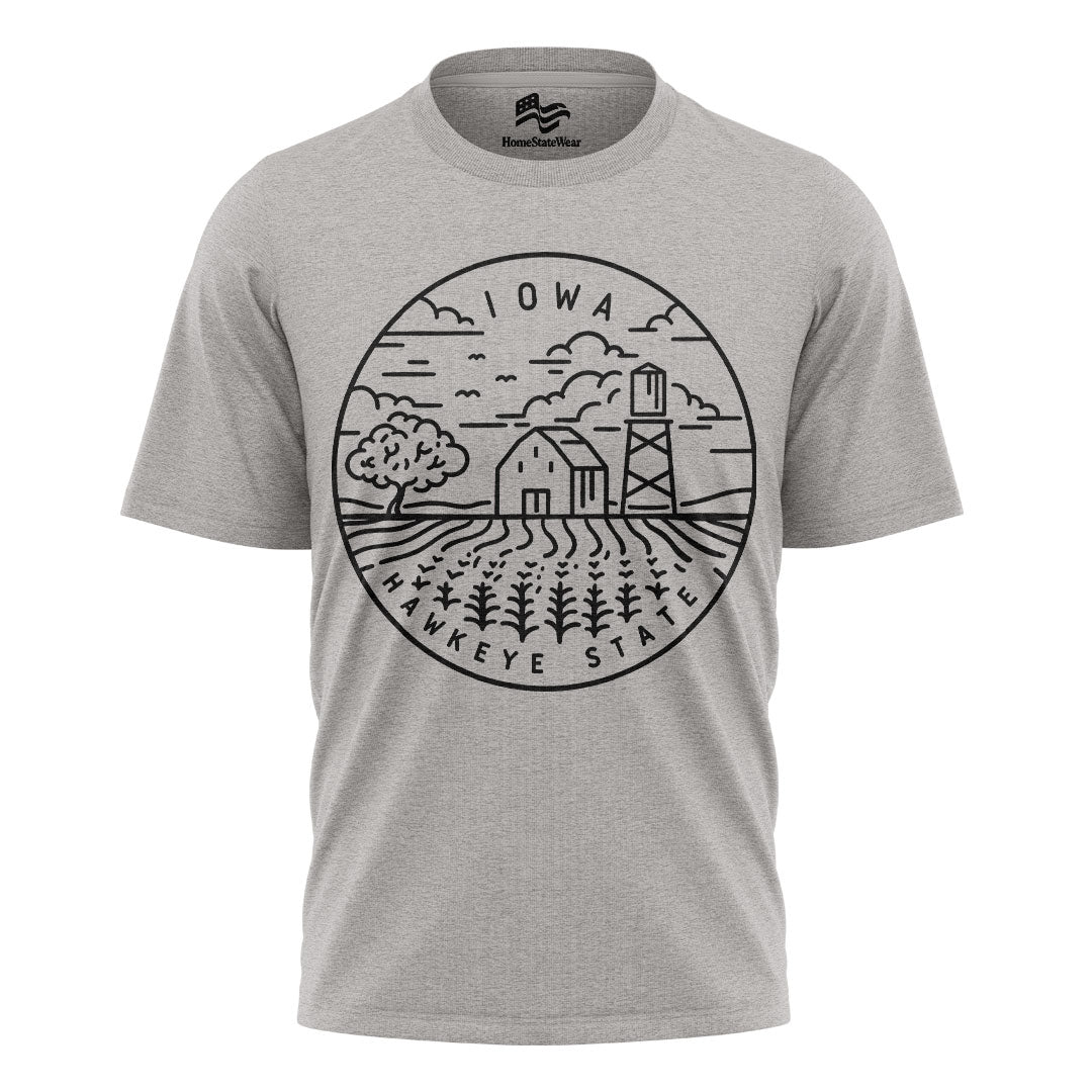 Iowa Hawkeye State T-Shirt | Unisex State Pride Tee