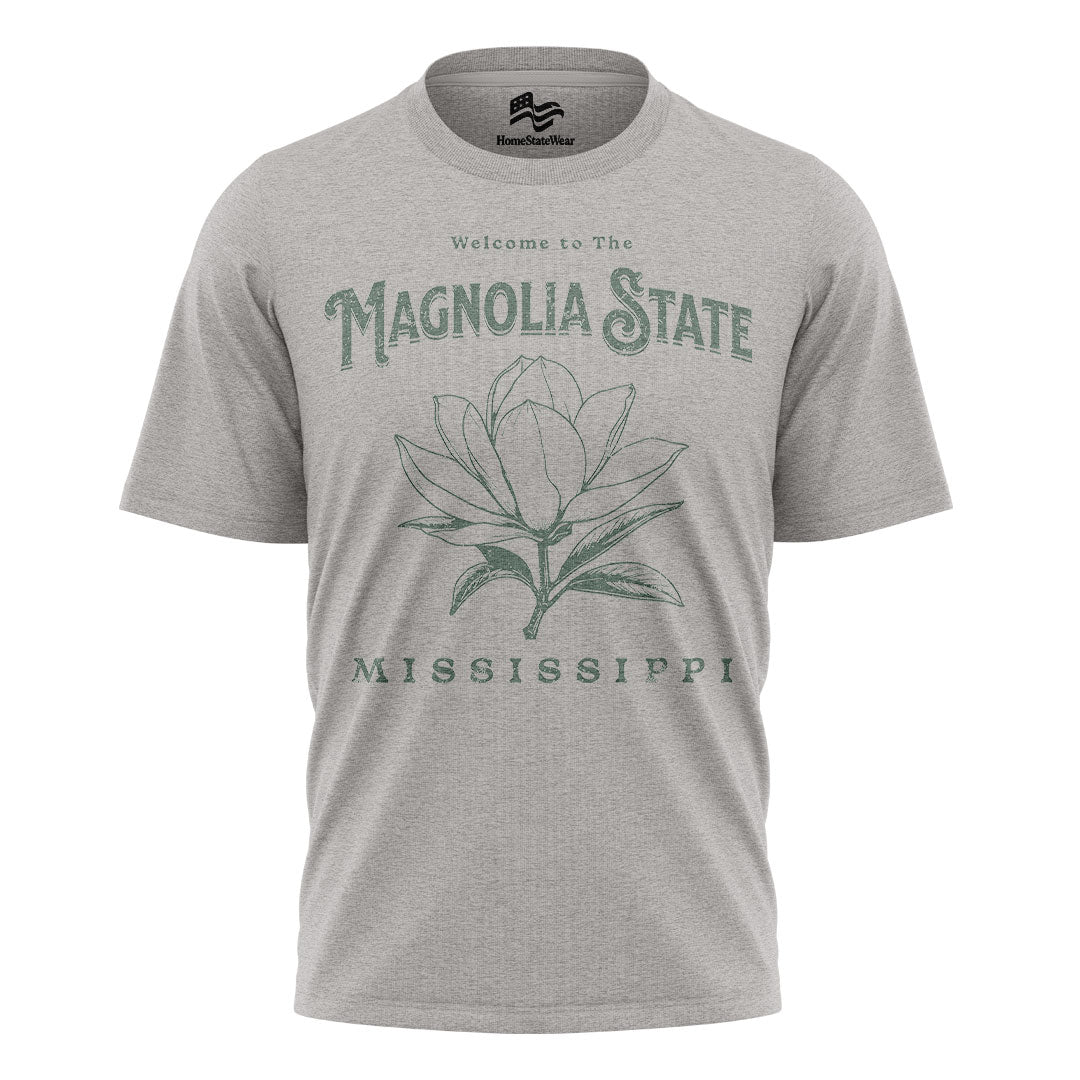 Welcome to Mississippi T-Shirt, Magnolia State Flower Tee,