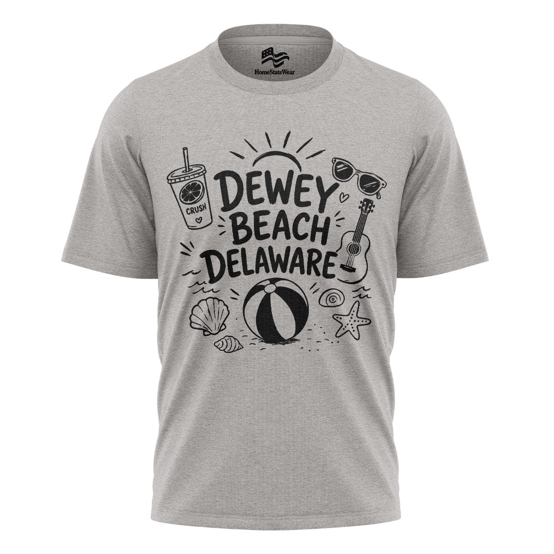 Dewey Beach Comfort Colors Tee | Delaware Summer Beach Shirt