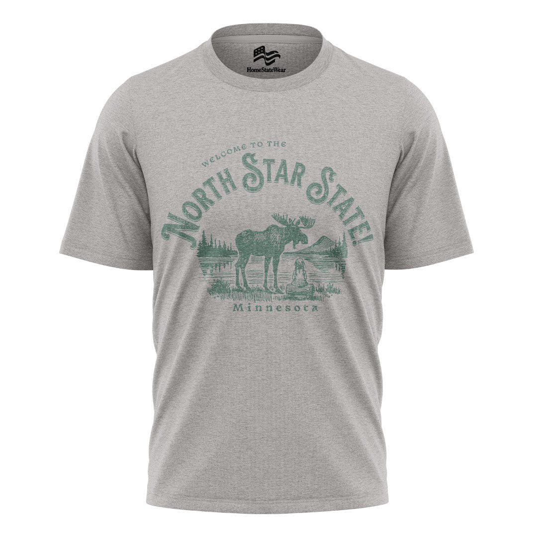 Welcome to Minnesota T-Shirt, North Star State Moose Tee