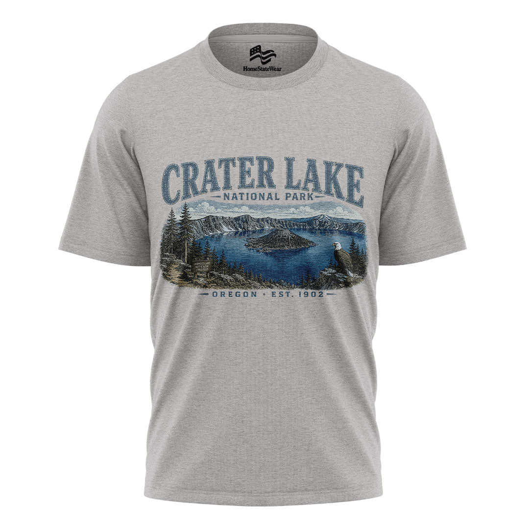 Crater Lake National Park T-Shirt, Vintage Oregon Lake Mountain Tee
