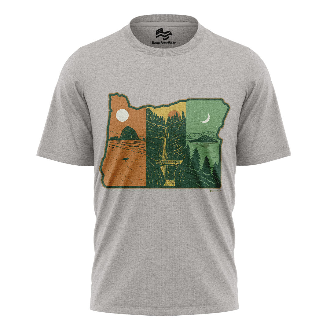 Layers of Oregon T-Shirt, Vintage Nature State Pride Tee