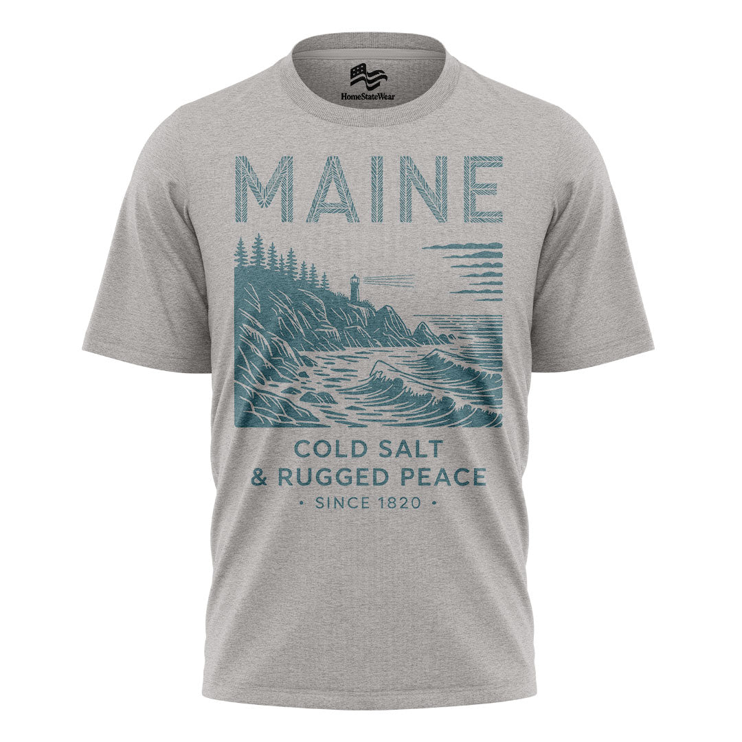 Maine Lighthouse T-Shirt | Rugged Coastal Souvenir Tee