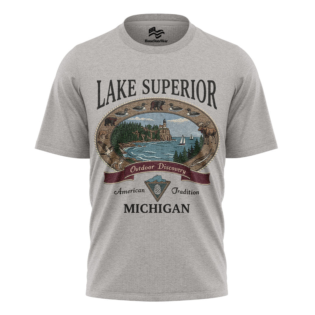 Lake Superior Michigan Sweatshirt | Vintage Outdoor Crewneck