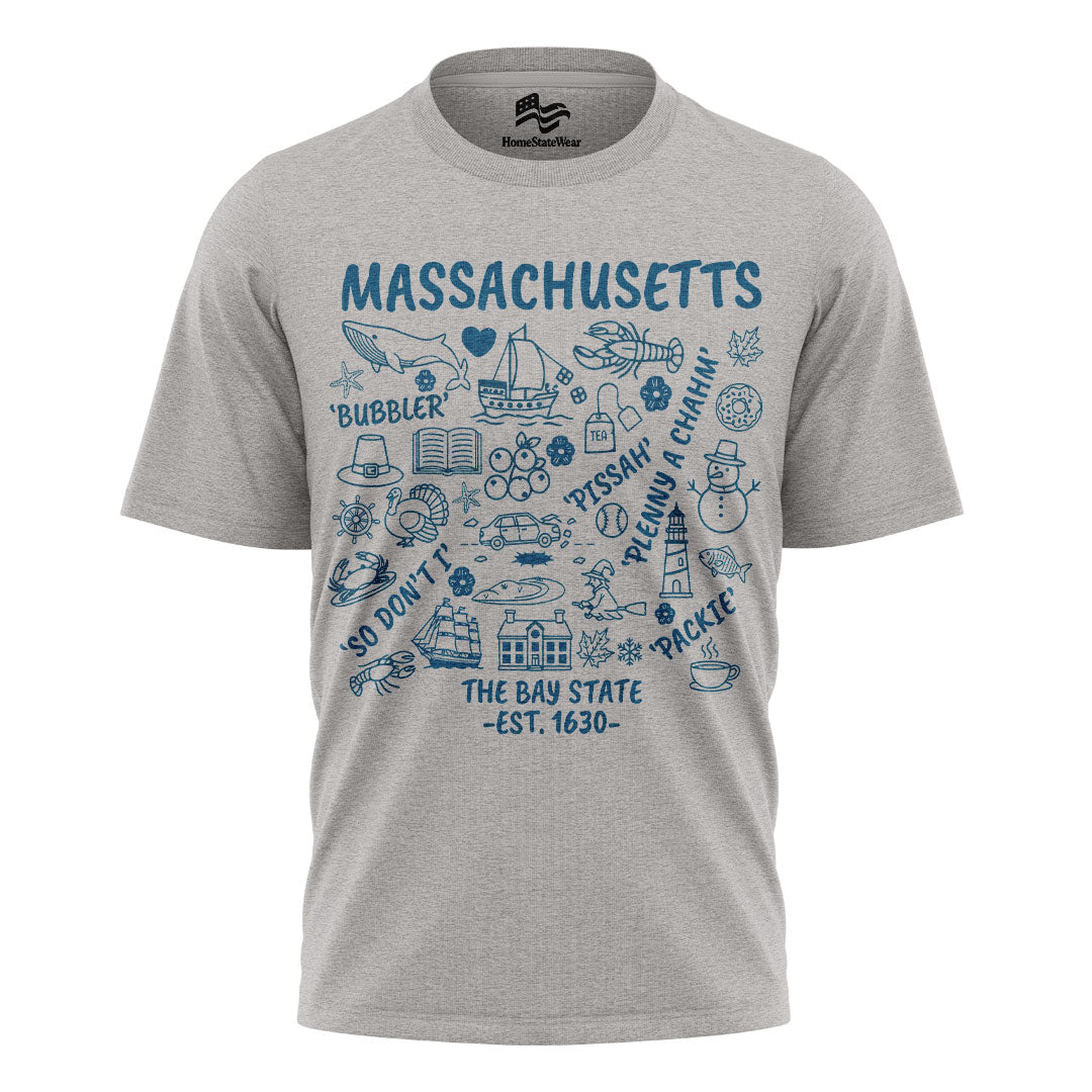 Massachusetts Bay State T-Shirt | Boston Humor Coastal Tee