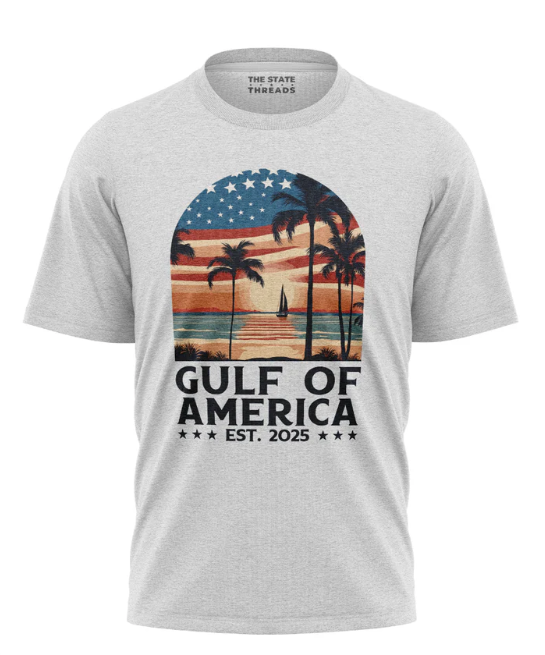 Gulf of America Retro Sunset Patriotic Shirt