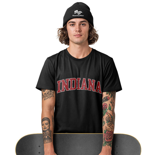 Indiana Varsity Comfort Colors T-Shirt, Distressed Football Graphic Tee