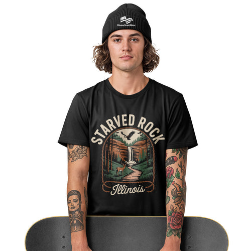 Starved Rock Illinois Tee | Waterfall Canyon Nature Shirt