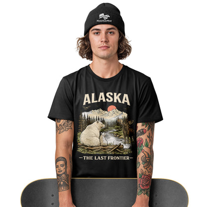 Alaska Wildlife Graphic Tee | Vintage Mountain Adventure Shirt