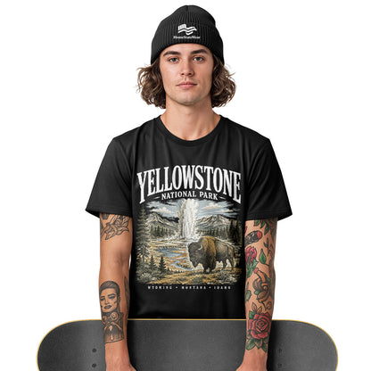 Yellowstone Bison Comfort Colors Retro National Park Shirt