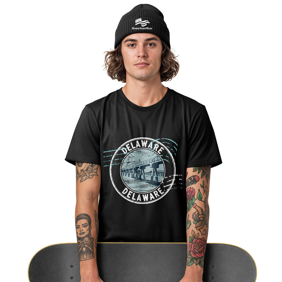 Delaware Bridge Graphic Tee | Scenic Landmark Souvenir Shirt