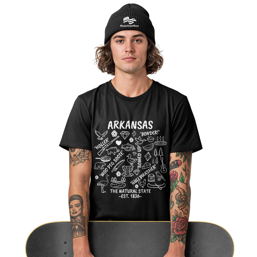 Arkansas Natural State Tee | Ozark Mountain Graphic Shirt