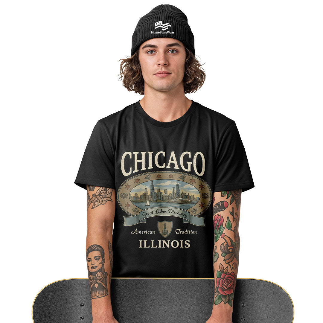 Retro Chicago T-Shirt | 90s Illinois Travel Tee