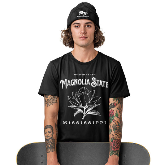 Welcome to Mississippi T-Shirt, Magnolia State Flower Tee,