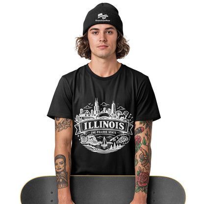 Illinois Prairie State Tee | Vintage Midwest Graphic Shirt