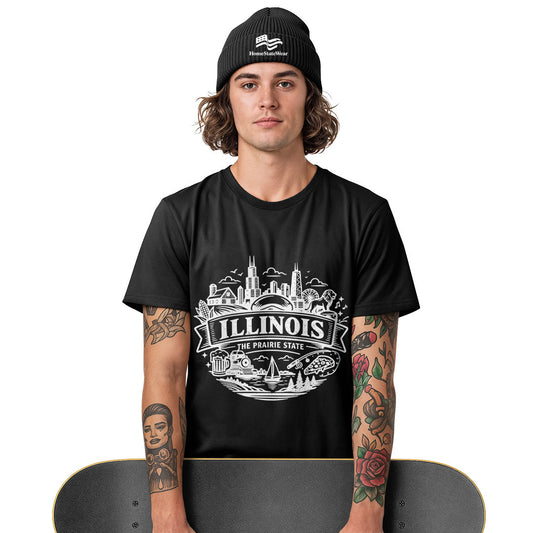 Illinois Prairie State Tee | Vintage Midwest Graphic Shirt