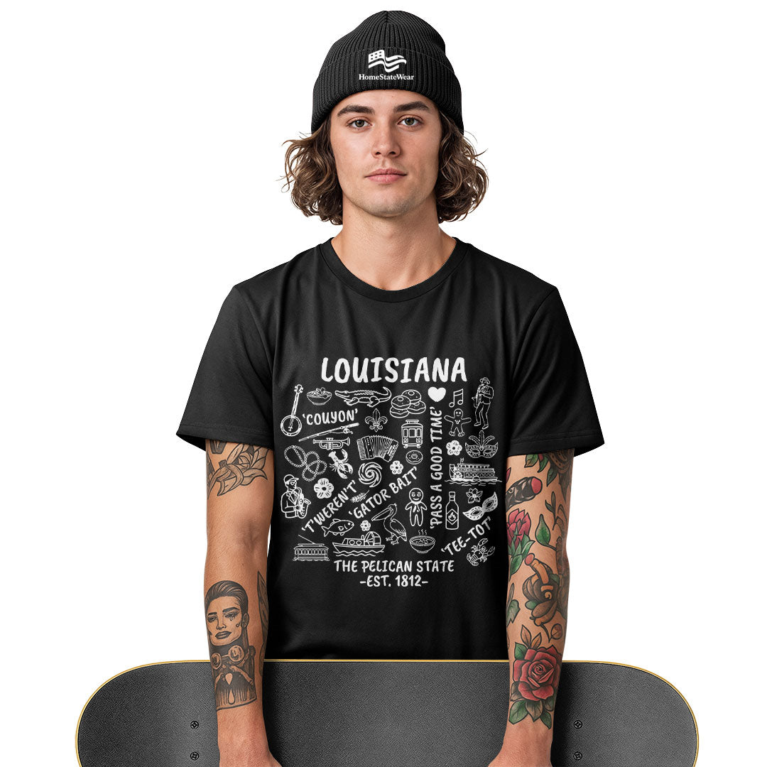 Louisiana Pelican State Tee | Cajun Bayou Graphic Shirt