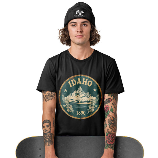 Idaho Mountain Graphic Tee | Scenic Nature Hiking Shirt