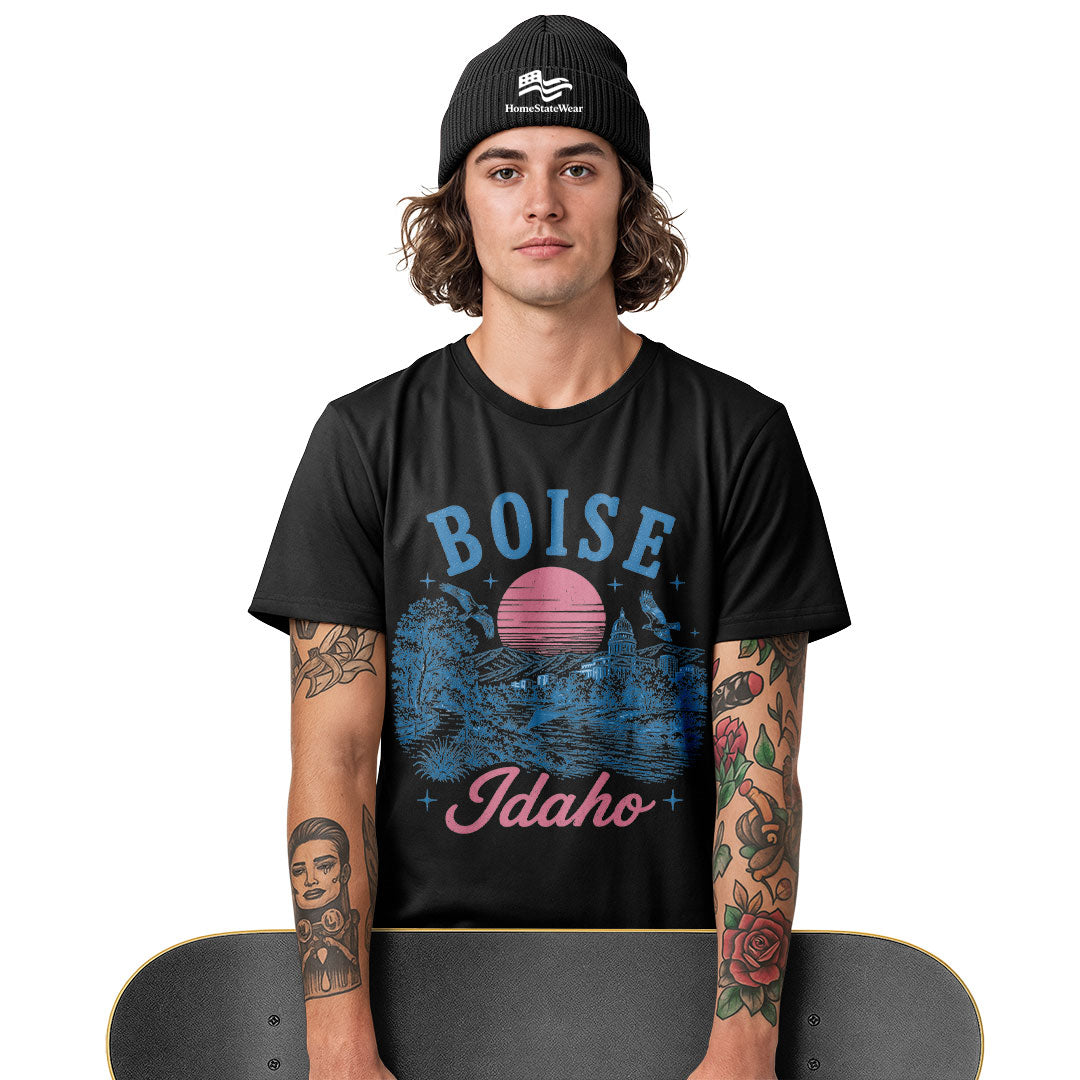 Boise Idaho Comfort Colors Tee | Retro City Travel Shirt