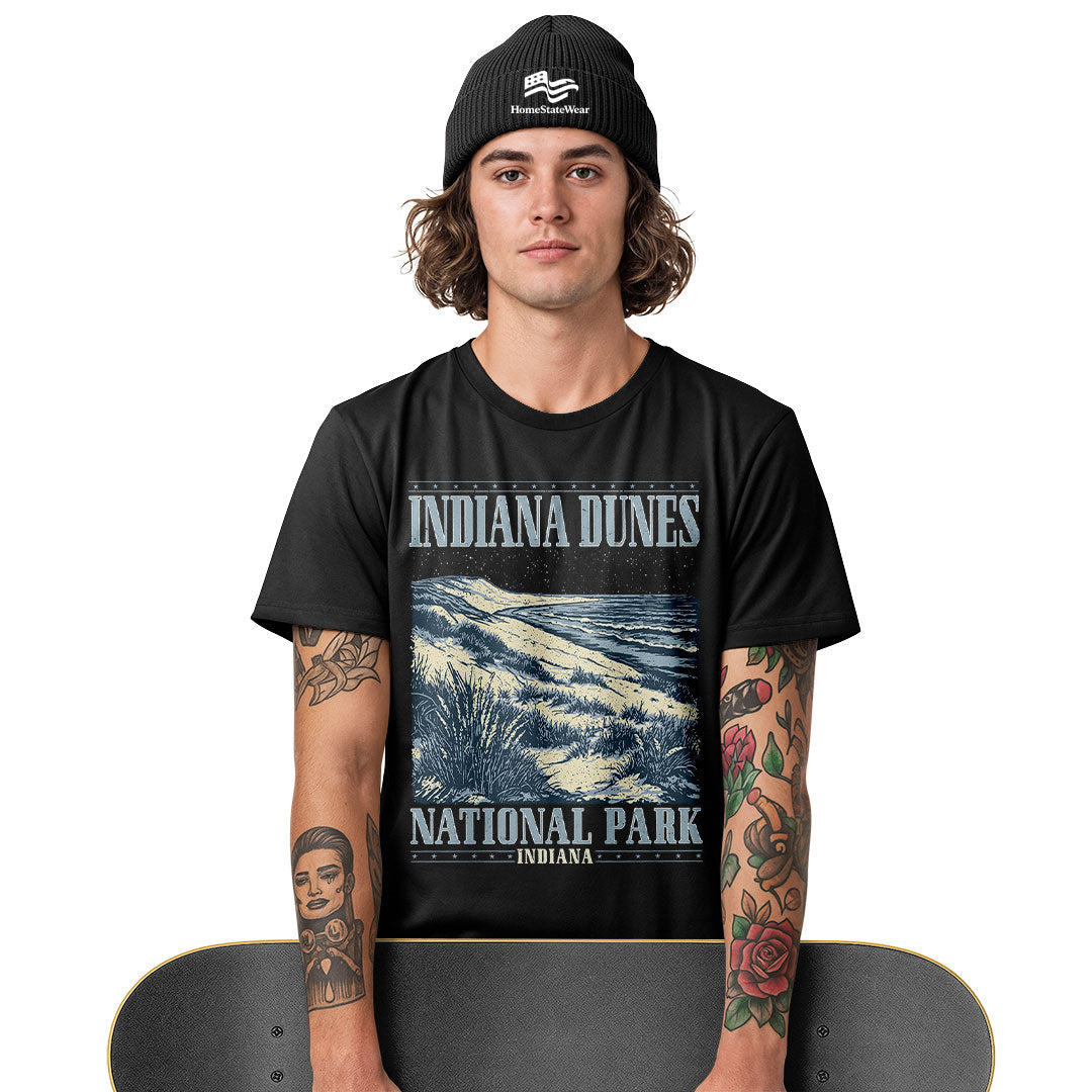 Indiana Dunes Comfort Colors Tee | Retro National Park Shirt