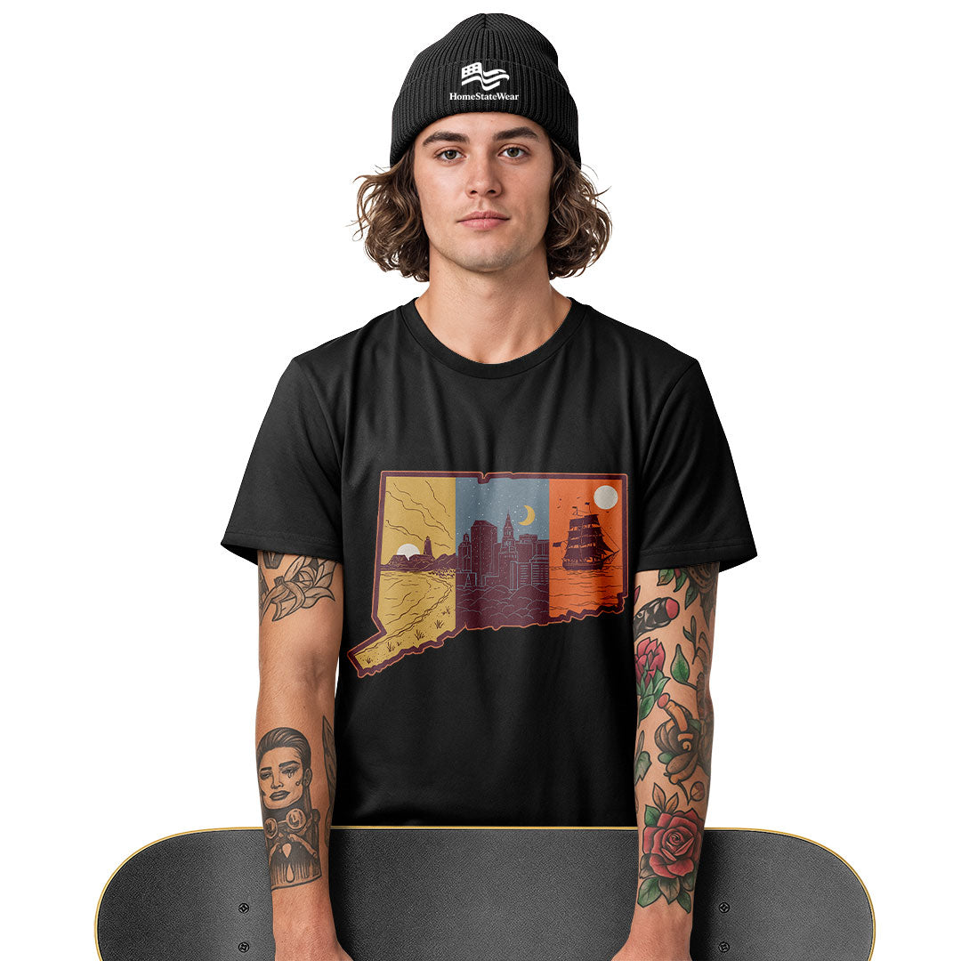 Layers of Connecticut Tee | Vintage State Graphic Shirt
