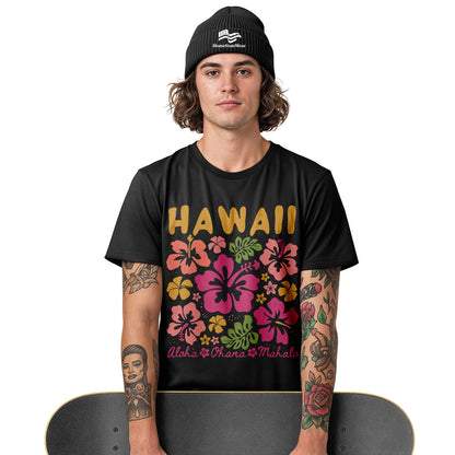 Hawaii Hibiscus Aloha Tropical Vacation Graphic Shirt