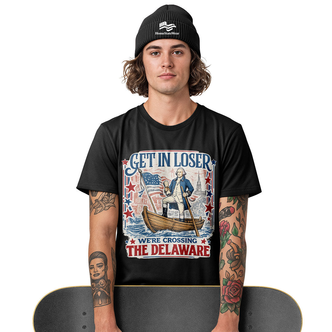 Funny Crossing the Delaware Comfort Colors Tee | Patriotic History Shirt