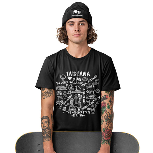 Indiana Hoosier State Tee | Midwest Icons Graphic Shirt