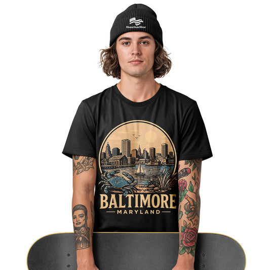 Baltimore Comfort Colors 1717 Tee | Inner Harbor Crab Shirt