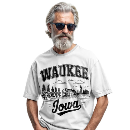 Waukee Iowa Comfort Colors Tee | Midwest Skyline Shirt