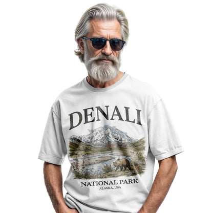 Denali National Park T-Shirt, Vintage Alaska Mountain Tee