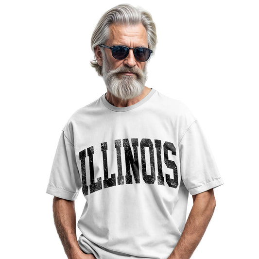 Illinois Comfort Colors Tee | Vintage Prairie State Shirt