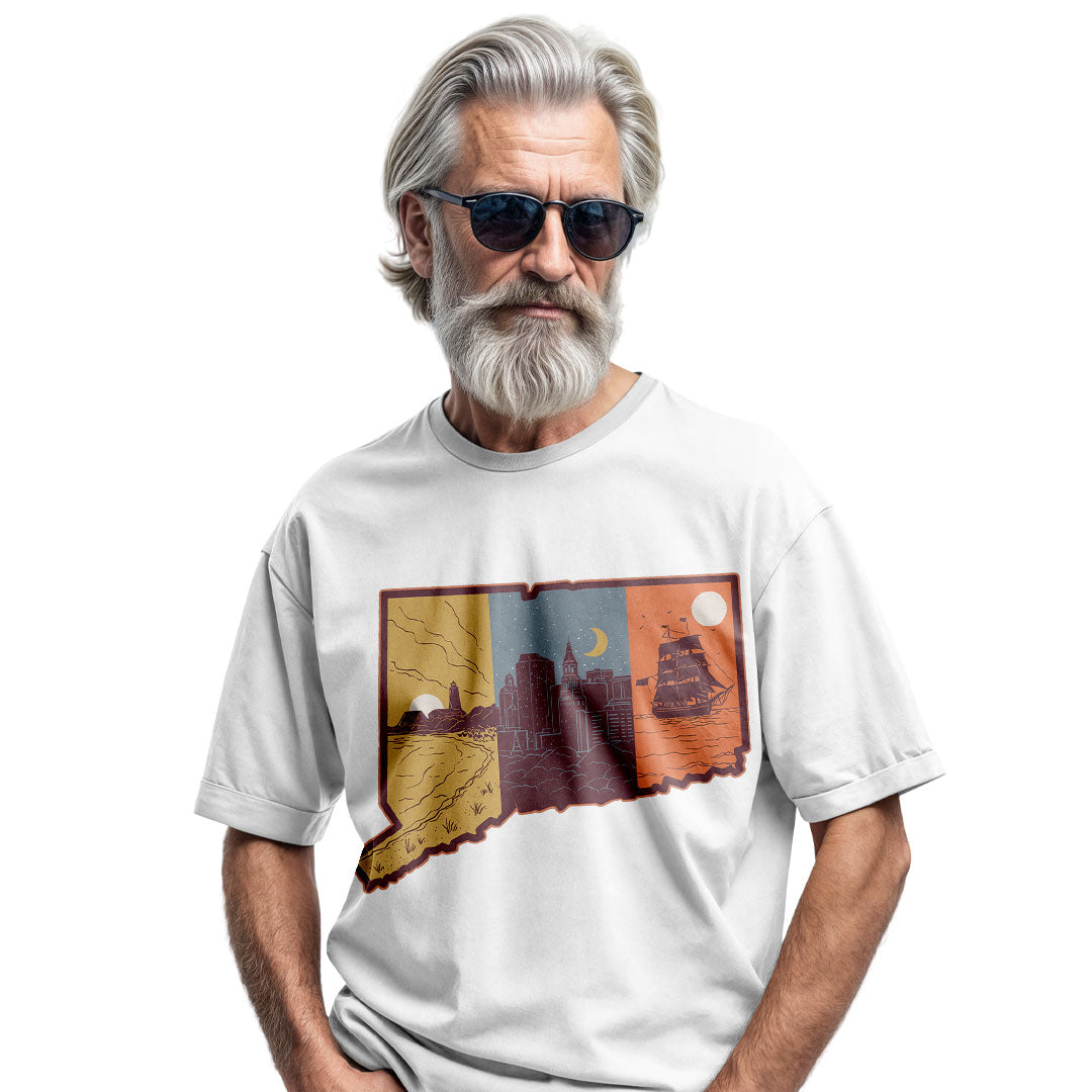 Layers of Connecticut Tee | Vintage State Graphic Shirt