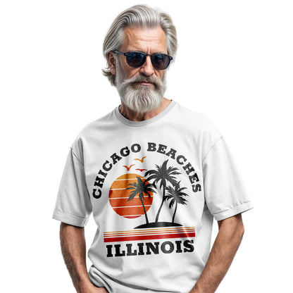 Chicago Beaches Illinois Tee | Lake Michigan Souvenir Shirt