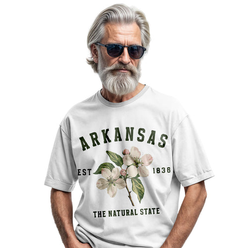 Arkansas Apple Blossom Flower Tee | Vintage State Floral Shirt