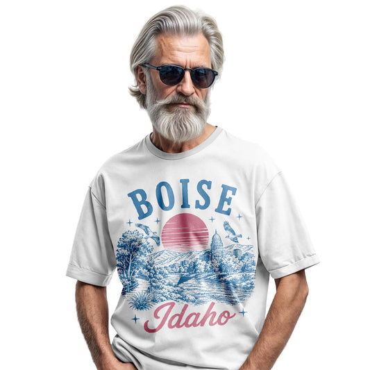 Boise Idaho Comfort Colors Tee | Retro City Travel Shirt