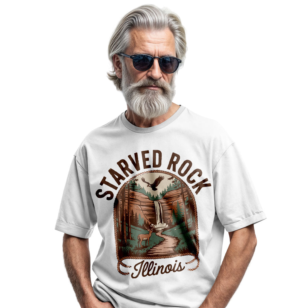 Starved Rock Illinois Tee | Waterfall Canyon Nature Shirt