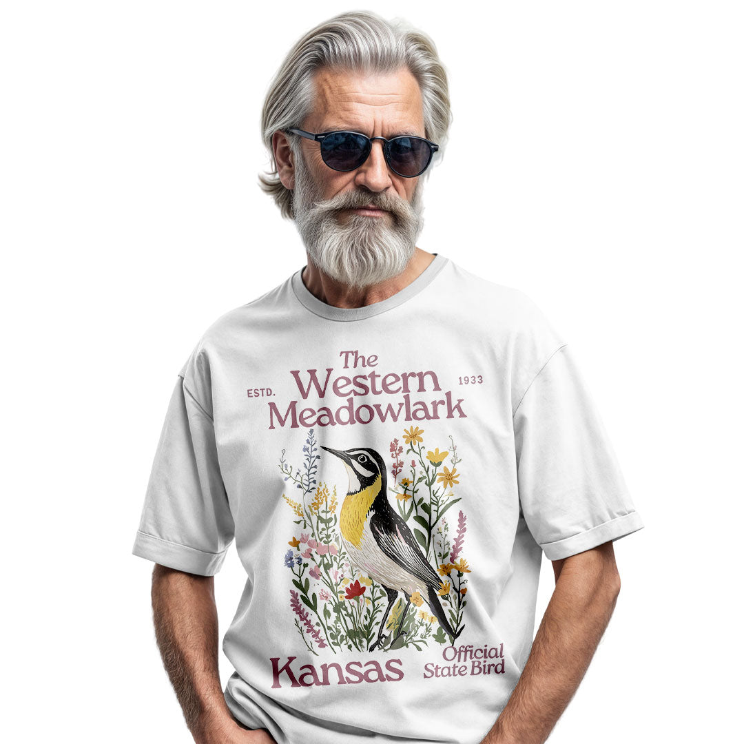 Kansas Western Meadowlark Tee | State Bird Nature Shirt